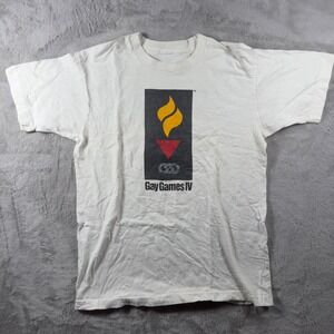 Vintage 90s Gay Games IV Unity 94 NYC T-Shirt White Single Stitch Large 1994